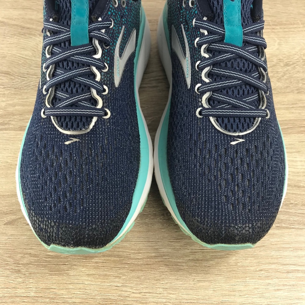 Brooks Ghost 11 Blue Running Shoes Wide Fit - Picture 8 of 10